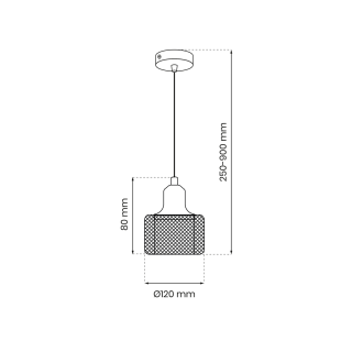 Lampa wisząca LUMI 1xG9 ML9747