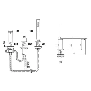Kohlman Bateria wannowa Boxine QB241B