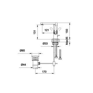 Kohlman Bateria umywalkowa Boxine QB100B