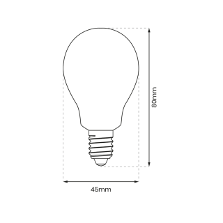 Żarówka LED 5W E14 G45 3000K EKZA0210