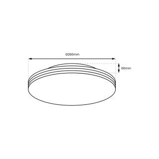 Plafon BEVER 10W LED IP44 Ø260 mm ML0250