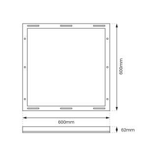 Ramka Aluminiowa 60x60 Backlit EKP0244