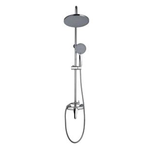 Invena DESZCZOWNIA Z BATERIĄ NATRYSKOWĄ KALYMNOS CHROM AU-28-001-V