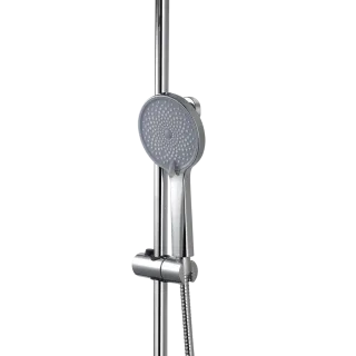 Invena DESZCZOWNIA Z BATERIĄ NATRYSKOWĄ KALYMNOS CHROM AU-28-001-V