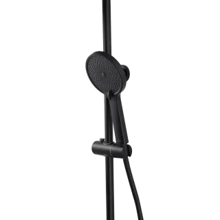 Invena DESZCZOWNIA Z BATERIĄ NATRYSKOWĄ NEFELE CZARNA AU-29-004-V