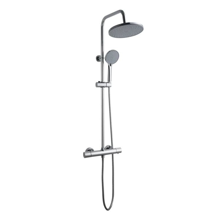 Invena DESZCZOWNIA Z BATERIĄ TERMOSTATYCZNĄ KASOS, CHROM AU-38-T01-V