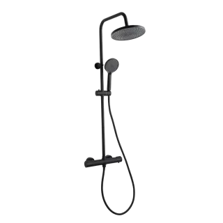 Invena DESZCZOWNIA Z BATERIĄ TERMOSTATYCZNĄ KASOS, CZARNA...