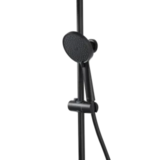 Invena DESZCZOWNIA Z BATERIĄ TERMOSTATYCZNĄ KASOS, CZARNA AU-38-T04-V