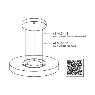 Plafon MAQ 40W 3CCT Czarny ML0441