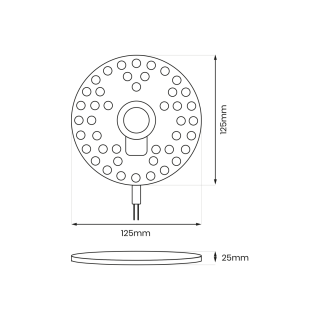 Moduł Led FIX 12W 3000K Fi125 EKM0460