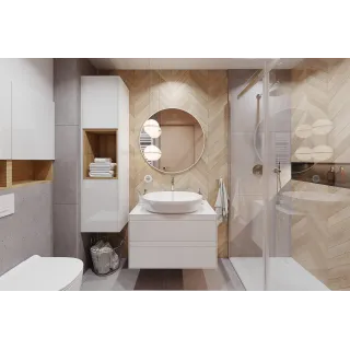 Excellent Virro lustro łazienkowe 60 cm okrągłe, biały mat DOEX.VI060.WH