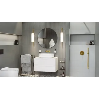 Excellent Virro lustro łazienkowe 60 cm okrągłe, czarny mat DOEX.VI060.BL