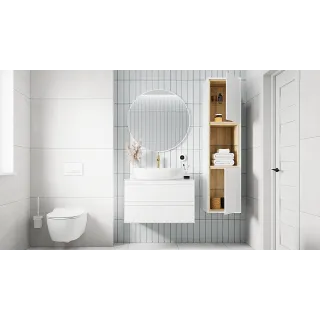 Excellent Virro lustro łazienkowe 80 cm okrągłe, biały mat DOEX.VI080.WH