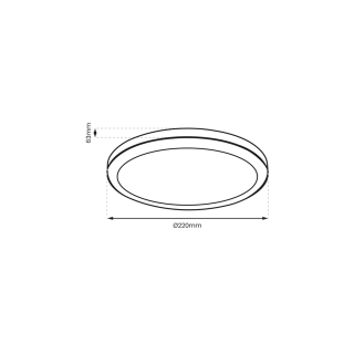 Plafon Vera 18W 4000K Biały IP65 EKP0470