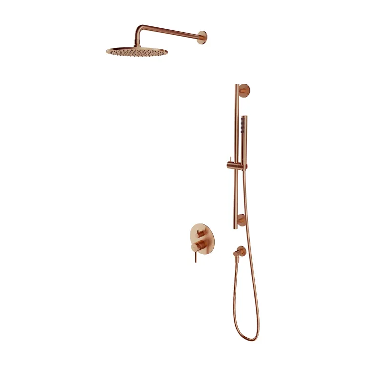 Omnires Y system prysznicowy podtynkowy, 2-wyjściowy, miedź szczotkowana SYSY47CPB