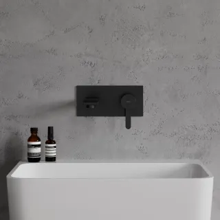 Omnires DARLING bateria umywalkowa podtynkowa, czarny półmat DA5015BL