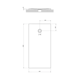 Omnires AQUAPURE kompozytowy brodzik prysznicowy antypoślizgowy, 80 x 160 cm, biały mat AQUAPURE80-160BM