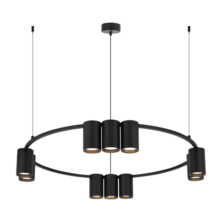 Lampa wisząca (koło) GENESIS BLACK 10xGU10 ML0373