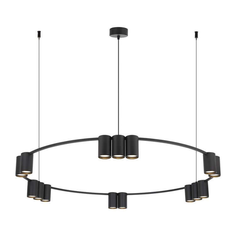 Lampa wisząca (koło) GENESIS BLACK 15xGU10 ML0376