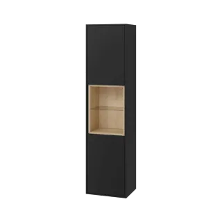 Excellent Tuto szafka boczna 160 cm wysoka, czarny mat/dąb MLEX.0201.400.BKBL