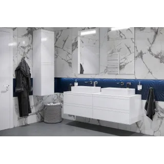 Excellent Finli szafka wisząca boczna 150 cm, wysoka, biały połysk MLEX.1201.400.WHWH