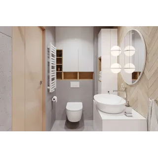 Excellent Tuto szafka wisząca wnękowa z frontem prawa 40x80 cm, dąb/biały połysk MLEX.0107.400.BLWH