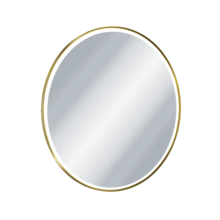 Excellent Corido lustro łazienkowe 100 cm okrągłe oświetlenie LED mata grzewcza, złoty szczotkowany DOEX.CO100.GB