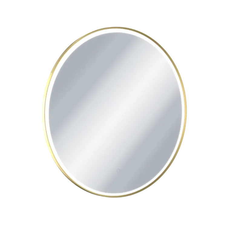 Excellent Corido lustro łazienkowe 100 cm okrągłe oświetlenie LED mata grzewcza, złoty połysk DOEX.CO100.GL