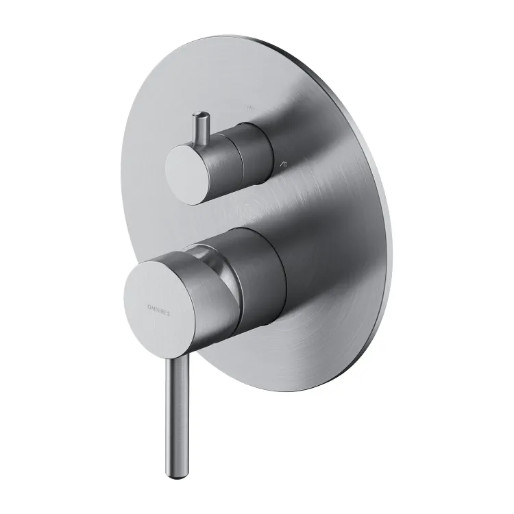 Omnires Y element natynkowy baterii prysznicowo-wannowej 3-wyjściowej, nikiel szczotkowany Y1248RONI