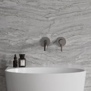 Omnires Y element natynkowy baterii umywalkowej podtynkowej z długą wylewką, grafit szczotkowany Y1215HLROGR