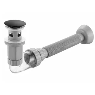 Rea SYFON UMYWALKOWY FLOW CZARNY REA-A9492