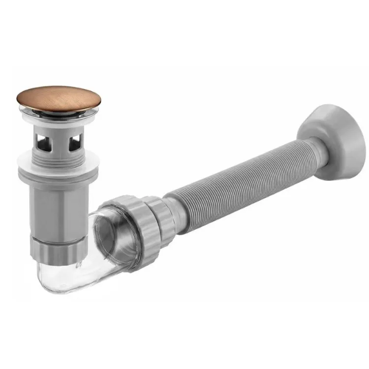 Rea SYFON UMYWALKOWY FLOW MIEDŹ SZCZOTKOWANA REA-A9497