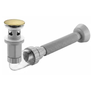 Rea SYFON UMYWALKOWY FLOW ZŁOTY SZCZOTKOWANY REA-A9496