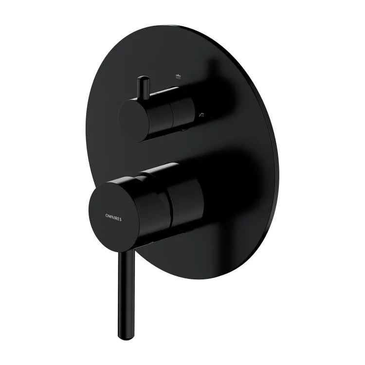 Omnires Y element natynkowy baterii prysznicowo-wannowej 3-wyjściowej, czarny półmat Y1248ROBL