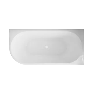 Invena WANNA WOLNOSTOJĄCA PRZYŚCIENNA PRAWA 160 CM ASTRI Z SYFONEM AN-03-16P-F