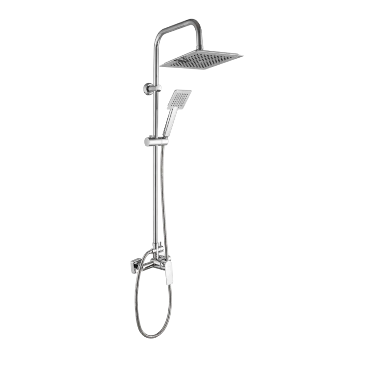 Invena DESZCZOWNIA Z BATERIĄ NATRYSKOWĄ TETRIVA, CHROM AU-18-B01-K