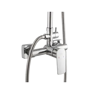 Invena DESZCZOWNIA Z BATERIĄ NATRYSKOWĄ TETRIVA, CHROM AU-18-B01-K