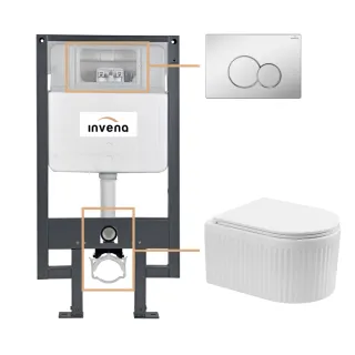 Invena ZESTAW PODTYNKOWY WC GLAMOUR Z PRZYCISKIEM 601...