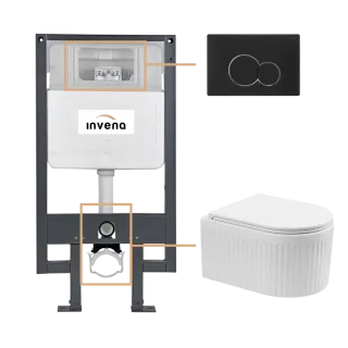 Invena ZESTAW PODTYNKOWY WC GLAMOUR Z PRZYCISKIEM 601...
