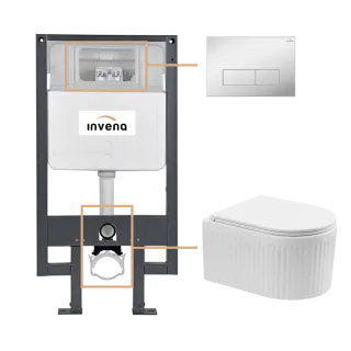 Invena ZESTAW PODTYNKOWY WC GLAMOUR Z PRZYCISKIEM 603...