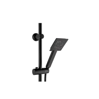 Invena DESZCZOWNIA Z BATERIĄ NATRYSKOWĄ STELONA, CZARNA AU-34-B04-Q