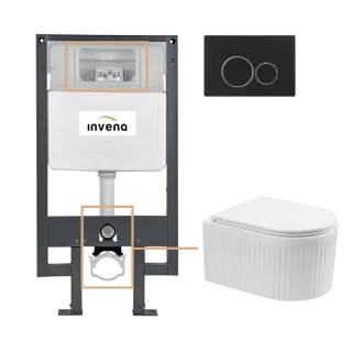 Invena ZESTAW PODTYNKOWY WC GLAMOUR Z PRZYCISKIEM 604...