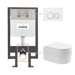 Invena ZESTAW PODTYNKOWY WC GLAMOUR Z PRZYCISKIEM 604...