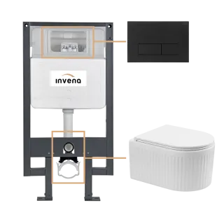 Invena ZESTAW PODTYNKOWY WC GLAMOUR Z PRZYCISKIEM 603...
