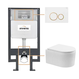 Invena ZESTAW PODTYNKOWY WC GLAMOUR Z PRZYCISKIEM 604...