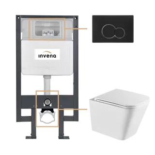 Invena ZESTAW PODTYNKOWY WC FLORINA Z PRZYCISKIEM 601...