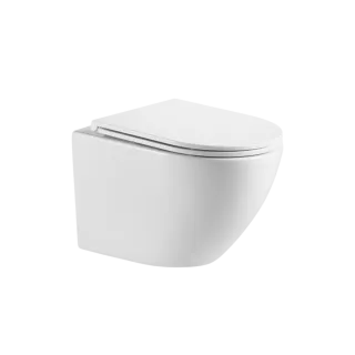 Invena ZESTAW PODTYNKOWY WC LIMNOS Z PRZYCISKIEM 604 BIAŁY-ZŁOTY CK-93-043