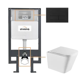 Invena ZESTAW PODTYNKOWY WC FLORINA Z PRZYCISKIEM 603...
