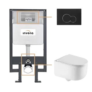 Invena ZESTAW PODTYNKOWY WC KORFU Z PRZYCISKIEM 601...