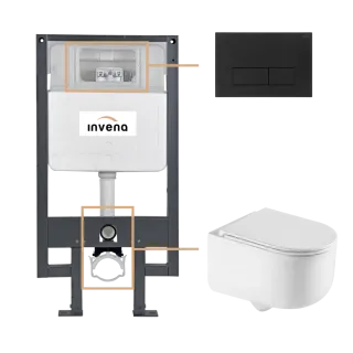 Invena ZESTAW PODTYNKOWY WC KORFU Z PRZYCISKIEM 603...